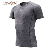 TACVASEN компрессионные футболки для мужчин фитнес подтягивающая майка Топы быстросохнущая одежда для велоспорта спортивные колготки Спортивная одежда для бега SH-LX-01