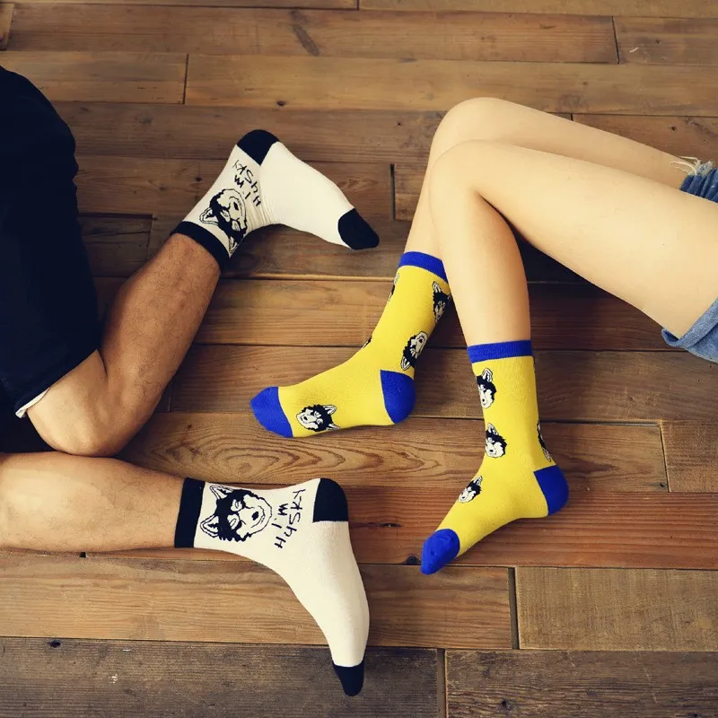 

The new Caramella husky creative couple socks cotton socks