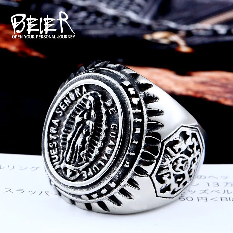 Мужское кольцо из нержавеющей стали Beier 316L модное украшение в подарок LLBR8 281R|polished