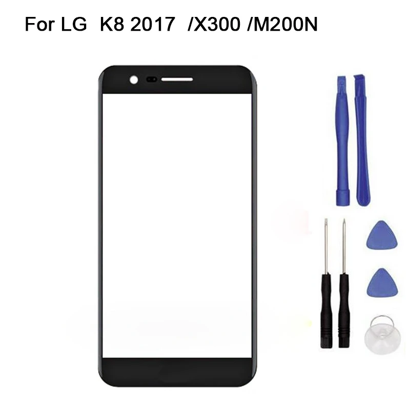 

New Touch screen For LG K8 2017 X240 X300 M200N x240dsf Front Glass 5.0" Front Glass Touch Panel Replacement + tool