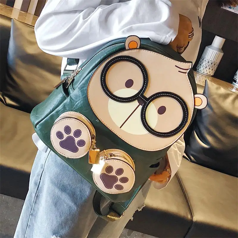

Shoulder bag female 2019 new wave Korean version of personality creative cute cartoon double backpack student bag