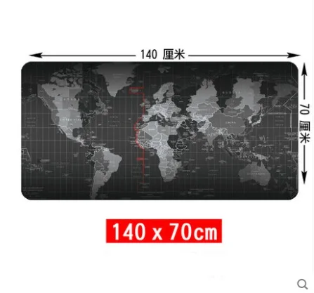 Коврик для мыши WESAPPA 140 см x 70 с картой мира очень большой резиновый коврик