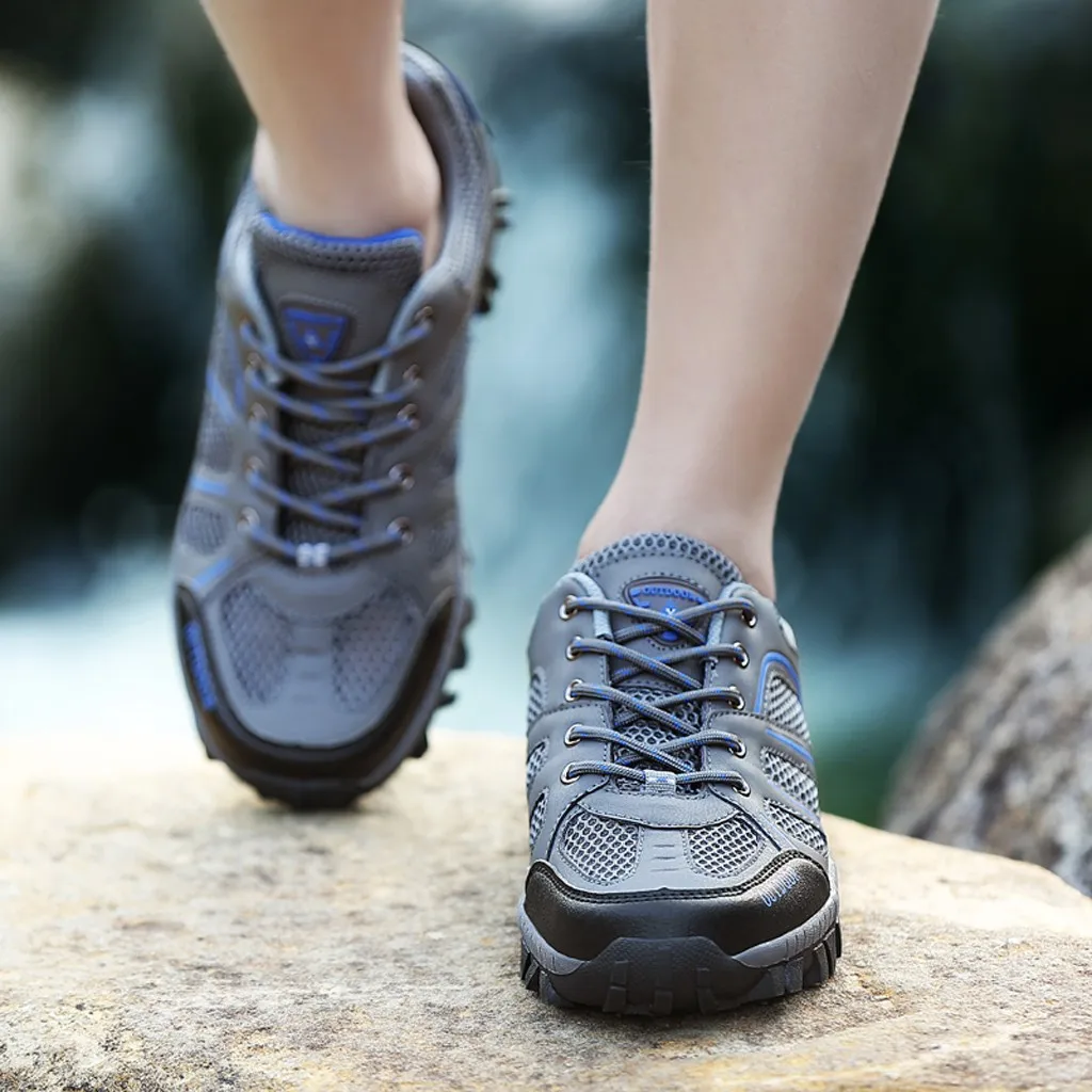 

ISHOWTIENDA 2019 Men Women Fashion Outdoor Casual Sports Shoes Mesh Hiking Couple Shoes Platform Breathable Sports Walking #g30