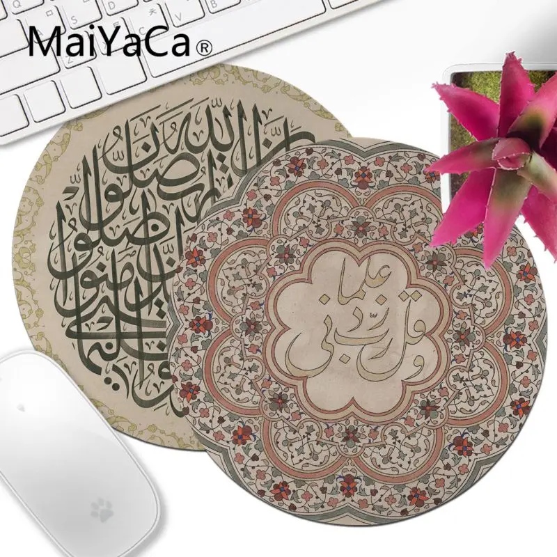 MaiYaCa арабский знаменитостей котировки комфорт круглый коврик для мыши