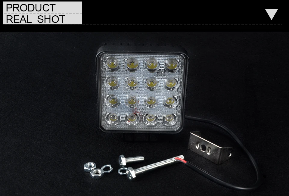 AcooSun 48W LED Car Working lamp Square DC 12V 24V LED Work Lamp Spot Light Combo Beam Offroad Boat Car Motorcycle SUV Auto Bulb (14)