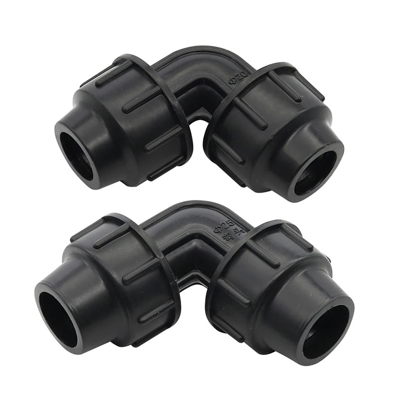 

1/2",3/4" 90 Degrees Pipe Joint Lock Nut Hose Bend Connectors Agriculture Drip Irrigation Fittings Garden Accessories 10 Pcs
