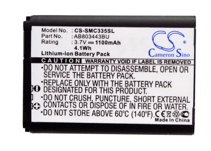 Кэмерон Sino 1100mAh батарея AB803443BU для samsung GT-C3350, твердая Xcover, Xcover C3350