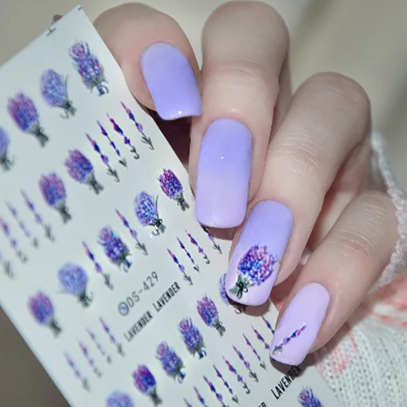 

1 Sheet Flower Nail Stickers Spring Rose Fresh Floral Water Decals Colorful Nail Art Transfer Sticker Nails Decoration