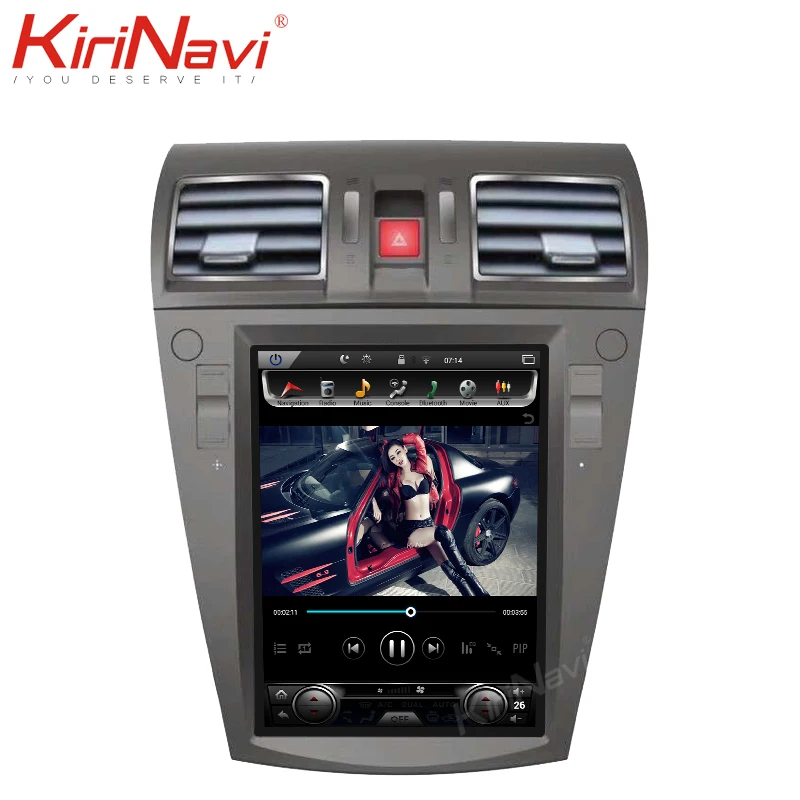 Cheap KiriNavi Telsa Style Vertical Screen 10.4‘’ 1 din android 7.1 multimedia car dvd player For Subaru Forester automotivo head unit 4