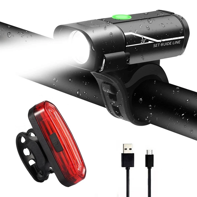 Flash Deal Bike Lights Set USB Rechargeable, Super Bright 350 Lumen Front Bike Light & 120 Lumen Rear Bike Light, Waterproof LED Mountain 0 Flash Deal Bike Lights Set USB Rechargeable, Super Bright 350 Lumen Front Bike Light & 120 Lumen Rear Bike Light, Waterproof LED Mountain 0