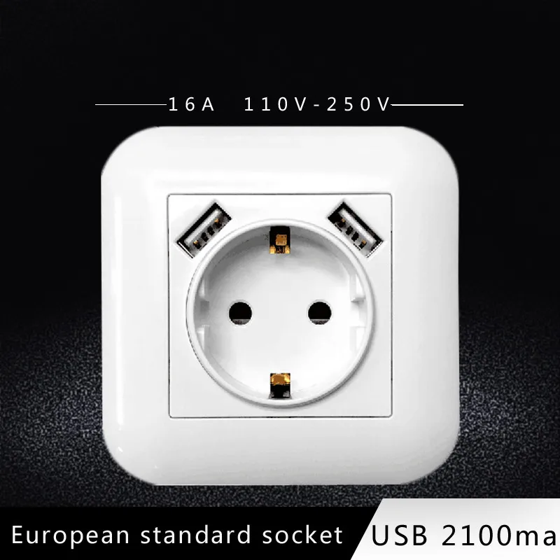 European EU Norme Allemande 250 V 16 A 1 Gang Prise D/'alimentation unique Plug Prise murale