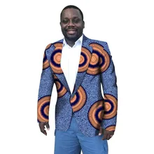 Африканский принт Костюмы Базен Riche элегантный блейзер мужской костюм куртка Повседневное Блейзер Дашики Африка Для мужчин Костюмы плюс Размеры Индивидуальные