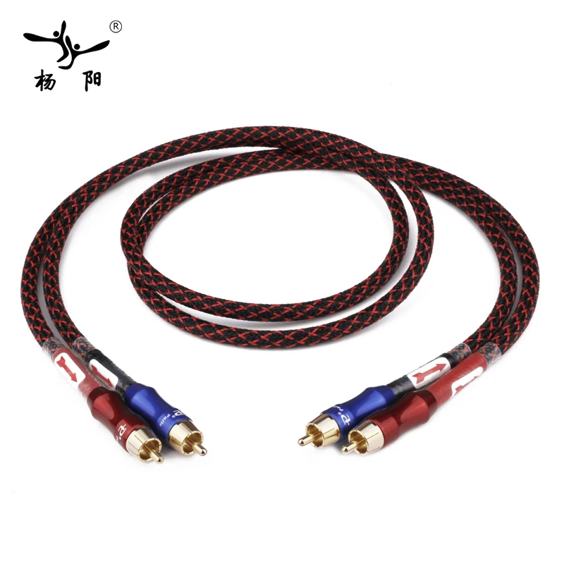 YYAUDIO HIFI стерео пара RCA кабель высокопроизводительный Премиум Hi Fi аудио 2rca к для