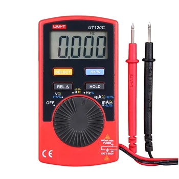 

UNI-T UT120C Ultra-portable Auto Ranging Auto-off Digital Multimeter Capacitance, Resistance, AC/DC Current Voltage Meter Tester