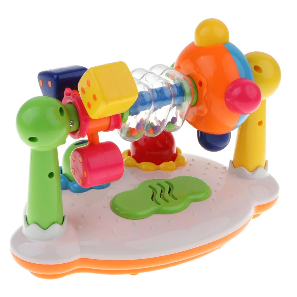 Забавные электронные музыкальная детская игрушка w/мерцание звезды, вихревая погремушка колеса и музыка ранние сенсорные Набор для Hear Vision