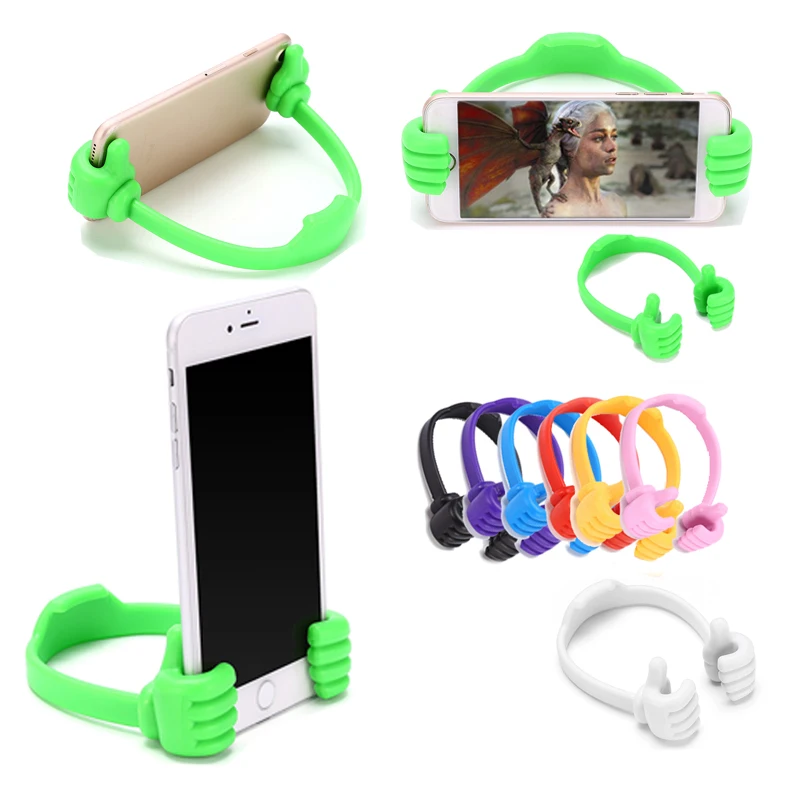 

Adjustable Plastic Thumbs Phone Holder Bed Thumb Mobile Cell Tablet Office Desk Desktop Table Mount Stand Portable Bracket