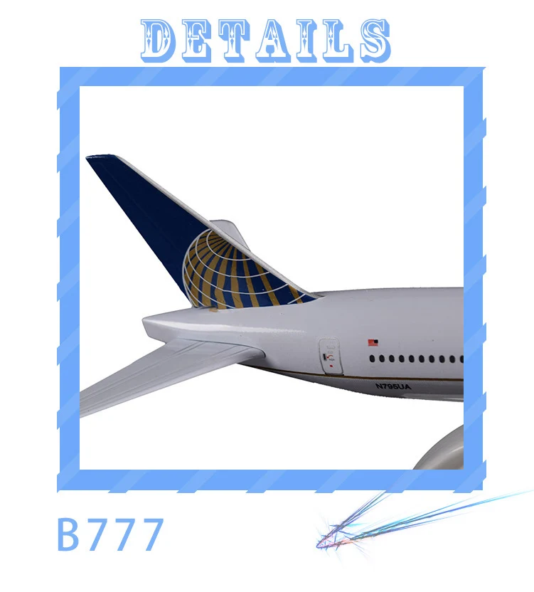 20 см Boeing 777, модель B777, американский самолет Airbus, модель металлического самолета, авиационная коллекция