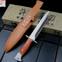 軍ハンティングナイフ固定刃ウッドキャンプサバイバルツール荒野戦術ボウイナイフ高品質(China)