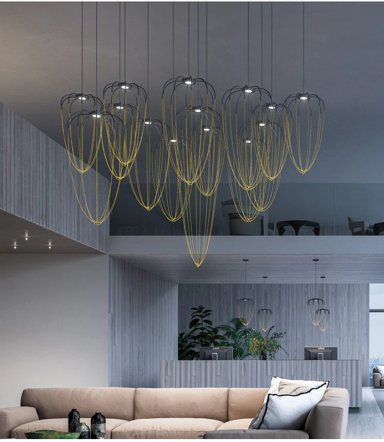 Ресторан кисточка светодиодный подвесной светильник американский металлический минимализм светодиодный подвесной кабель для лампы