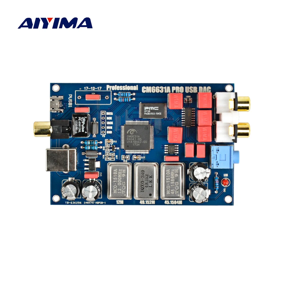 2017 CM6631A Digital interface 32 / 24Bit 192K Sound Card USB to I2S