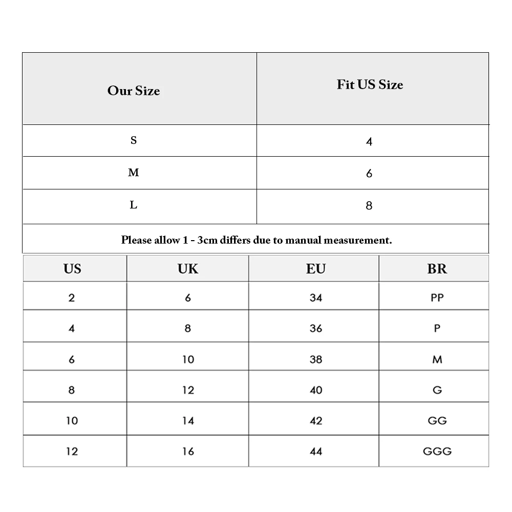 Zaful Size Chart