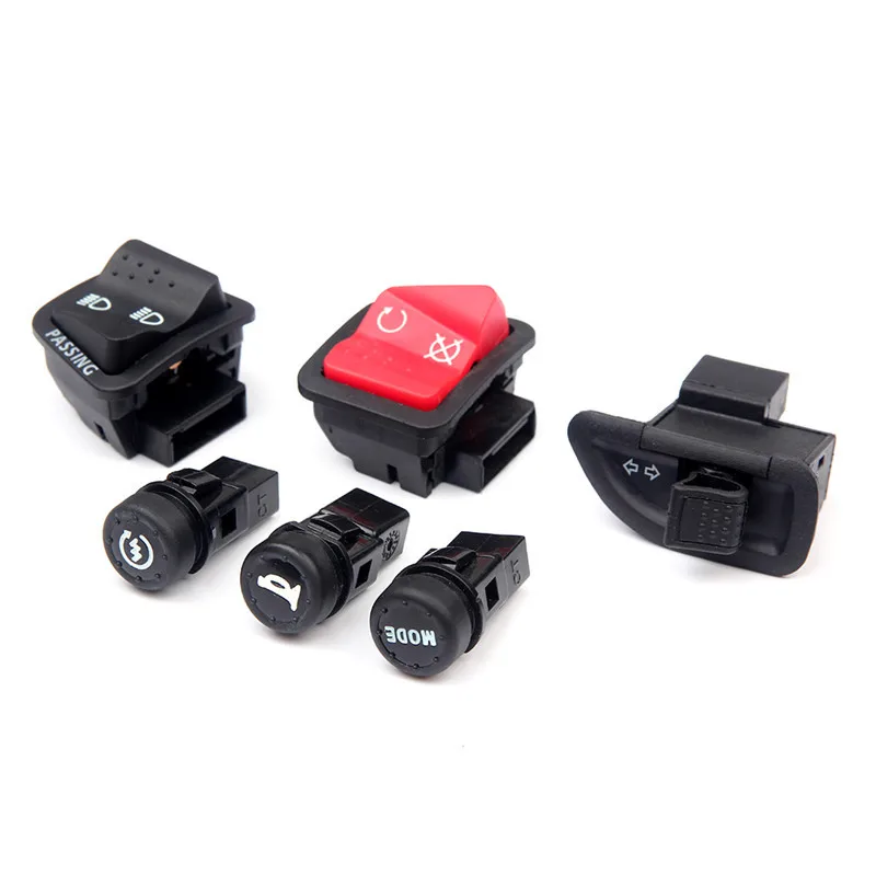 Triclicks 6pcs/lot Motorcycle Switches Button Horn Turn Signal High Low Beam Electric Start