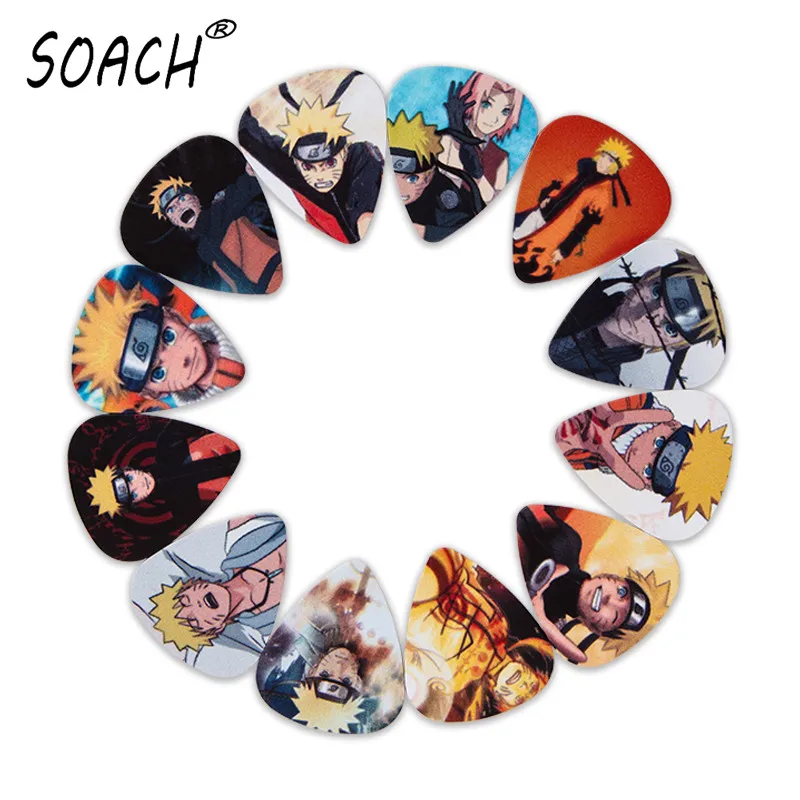

SOACH10pcs/lot 0.46/0.71/1.0mm Acoustic Guitar picks/Accessories guitar paddle/Instrument bass Guitarra/ukulele pick Parts