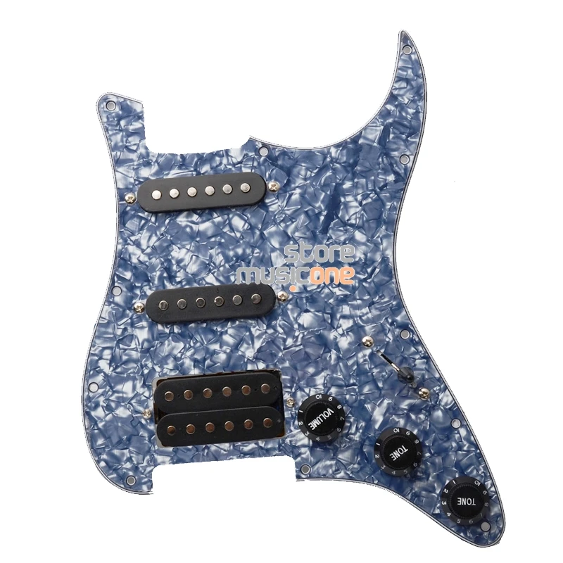 Многоцветная электрогитара Pickguard и черный SSH загружен Prewired scrachplate в сборе