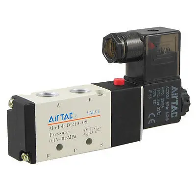 

AC220V 29mA 2 Position 5 Port Pneumatic Air Control Solenoid Valve 4V210-08