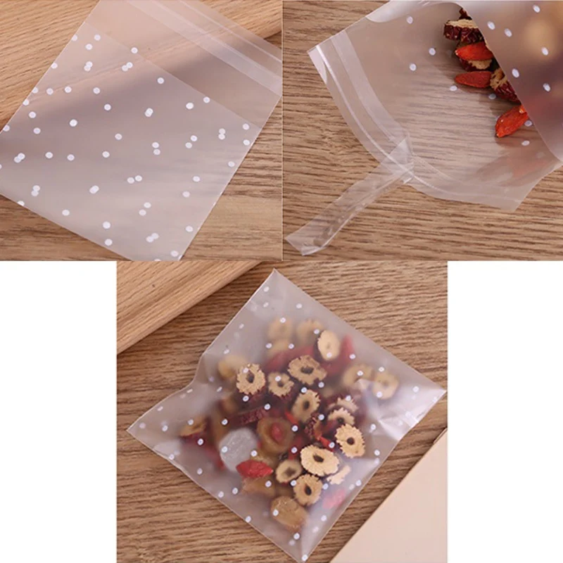 100pcs Christmas Small Plastic Bags Transparent Cellophane Bag Birthday
