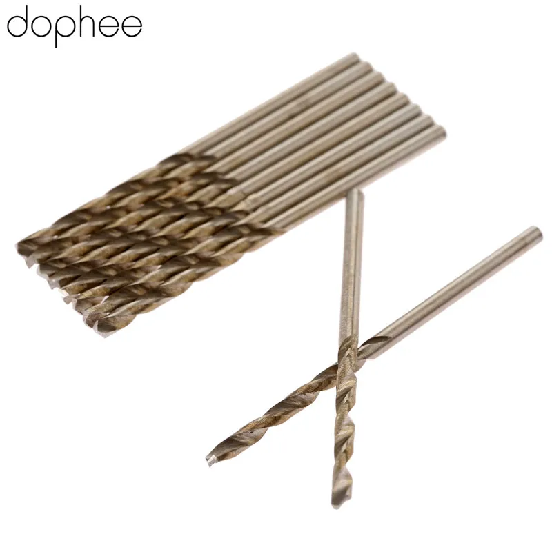 

dophee 2-2.2MM Twist Drill Bits HSS High Speed Steel Drill Bit Set Micro Straight Shank Wood Tools for Electric Drills 10PCS