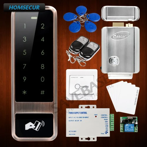 

HOMSECUR Waterproof Door Lock 125Khz RFID Access Control System+Tamper Alarm+Wiegand 26+Electric Lock