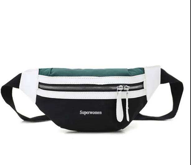 

Korean Harajuku Style New Tide Streetwear Fanny Pack Fashion Contrast Color Women Hip Hop Waist Bag Female Chest Bag D193