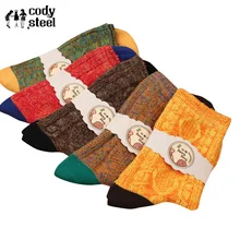 Cody steel/женские теплые носки в стиле ретро модные носки в национальном стиле длинные женские повседневные Разноцветные носки для девочек 3 пар/лот