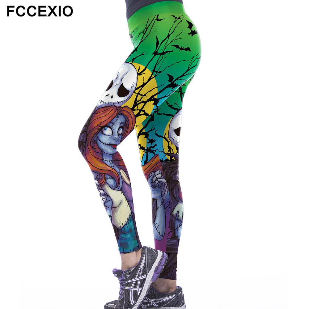 

Halloween Party Women's Leggings Witches and Devils 3d Printed Leging Female High Elastic Waist Band Slim Mujer Fitness Leggings