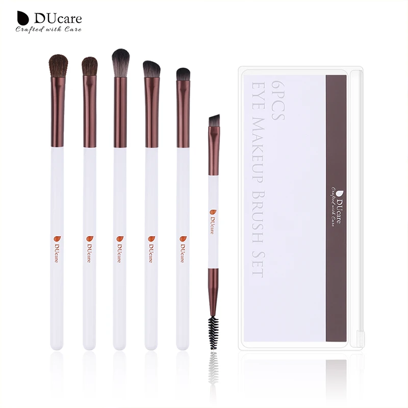

Eye Makeup Brush Set Eyeshadow Eyebrow Blending Concealer Brush 6PCS Makeup Brushes Natural Hair with Bag