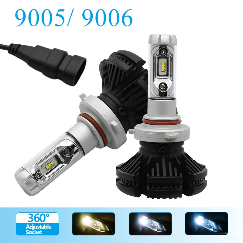 LED Bulbs 9006/HB4 9005/HB3 Car Headlight Kit Dipped Beam Main Beam Fog