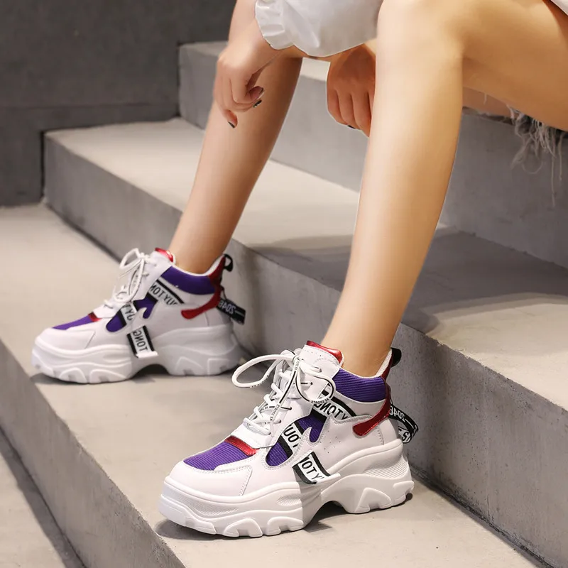 

New lady 2019 Spring Breathable Sneakers Shoes Women Flats Platform sports Shoes Brand Flat female running Shoes