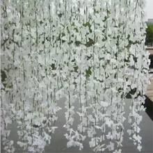 Лидер продаж искусственного шелка Цветок ротанга Cherry Blossom Глициния лозы для сада и дома стене висит орнамент Свадебные принадлежности