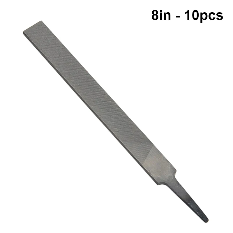 

10 Pcs 6/8 Inch Rectangular Mill Hand File Without Handle Steel Files TN99