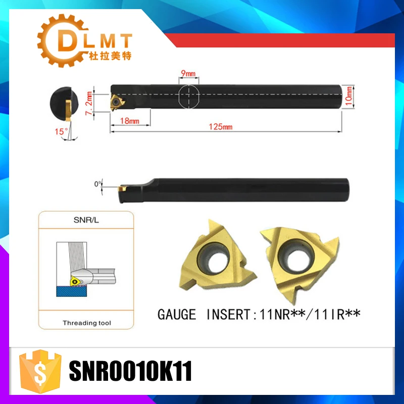 SNR0010K11 Internal Threading Tools Lathe Index Turning Tool Holder For 11NR AG60 11IR AG55 Insert Right Hand | Инструменты