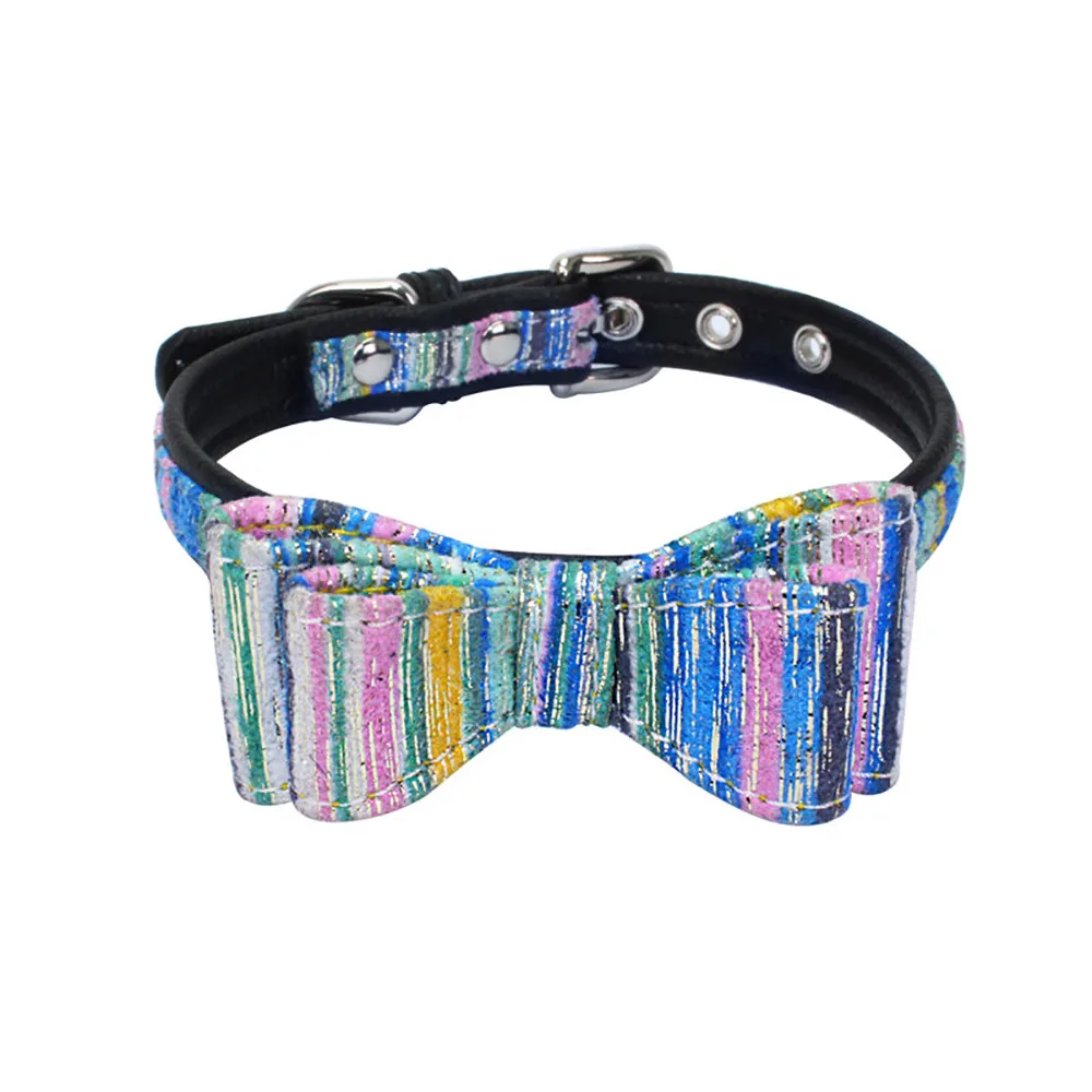 

Exquisite Adjustable Bowknot Spun Gold Dog Puppy Pet Collars Dog Collars Pet Collars With Bowknot Exquisite Adjustable