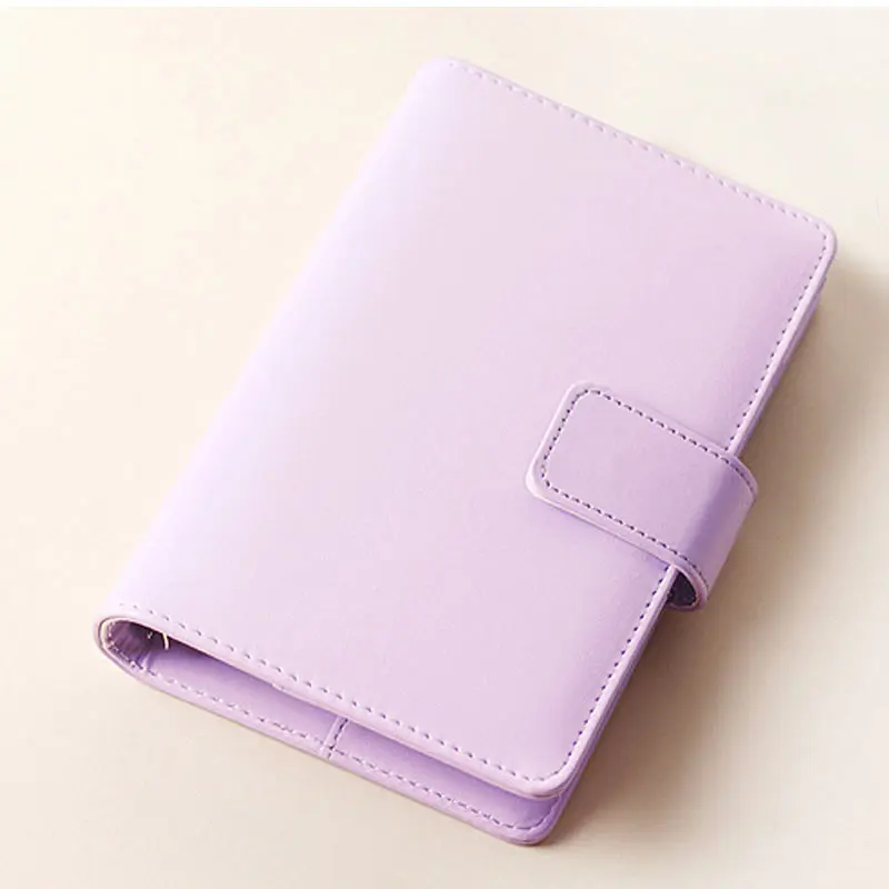 Макарон A6 свободные блокнот со съемными листами путешествия творческий Искусственная кожа планировщик - Цвет: Purple