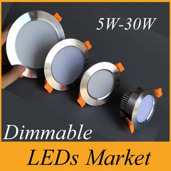 

Led Recessed Ceiling Light 5w 7w 9w 12w 15w 18w 24w 30w Led Down light lamp Warm Cold White AC110-240v +Driver UL CE