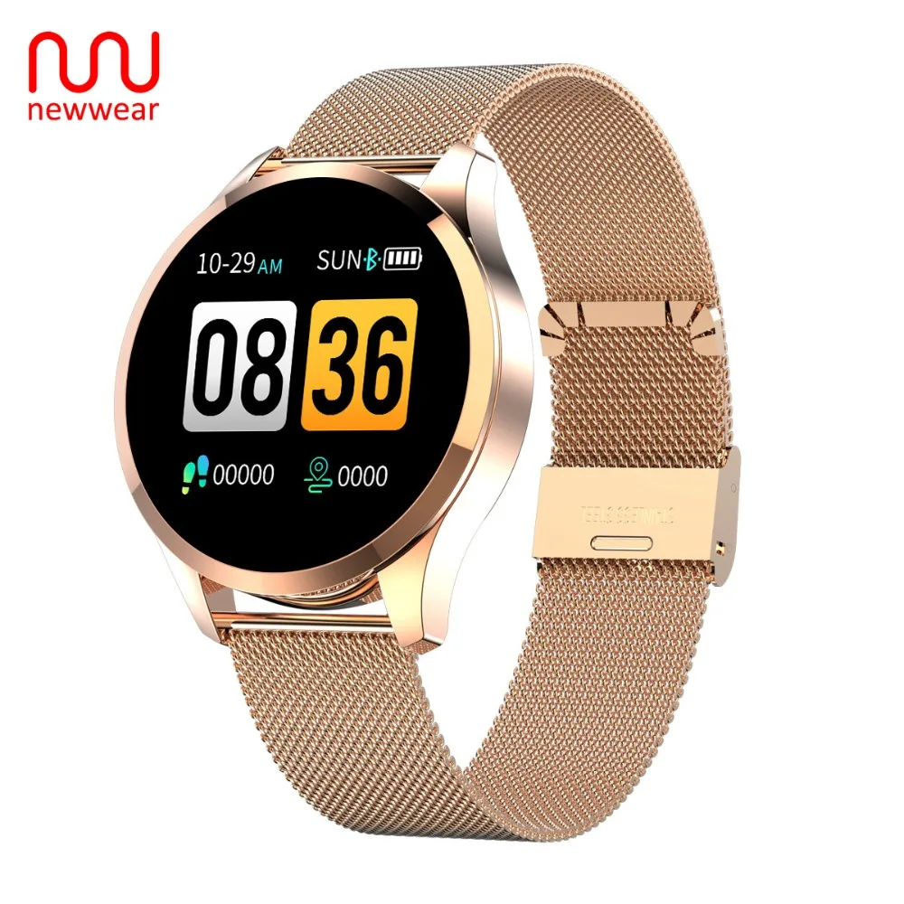 Newwear Q9 Smart Uhr Männer Frauen Mode Business Wasserdichten Herz Rate Blutdruck Monitor Fitness Armband Smartwatch VS Q8
