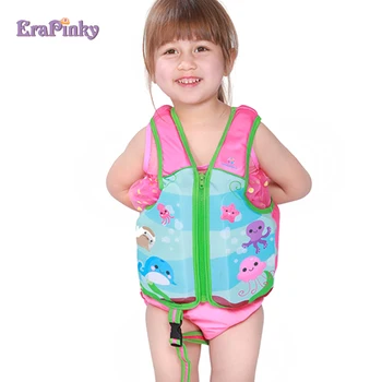 

Erapinky UPF50 Pink Kids Life Jacket Children Life Vest Swim Trainer Baby Girls Boys Pool Swimming Safety Strap Buoyancy