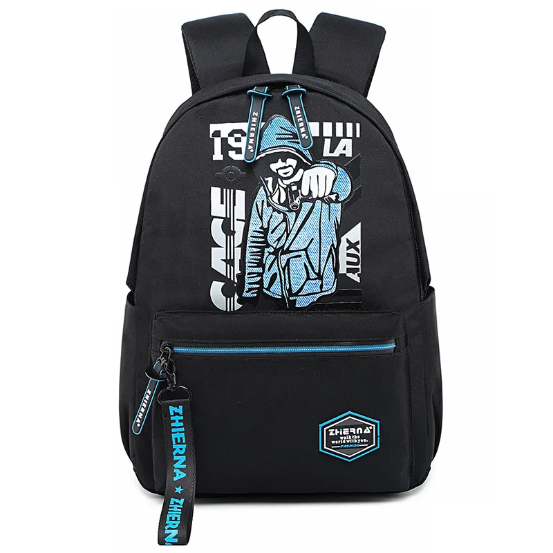 

Student backpack waterproof nylon backpack men's material brand bag school backpack
