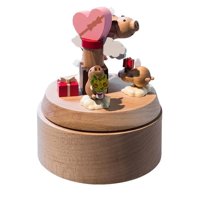 

Home Decoration Accessories Musicale Caixinha Imagine Dragon Wood Musical Boite A Musique Carousel caja De Musica Music Box