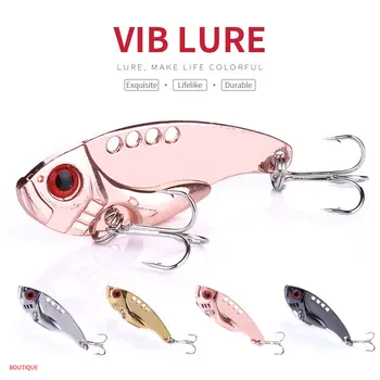 

120pcs 5.5CM 11G 8#hooks needle VIB hard metal Fishing lures wobble pike peche trout fishing baits isca pesca fishing tackles