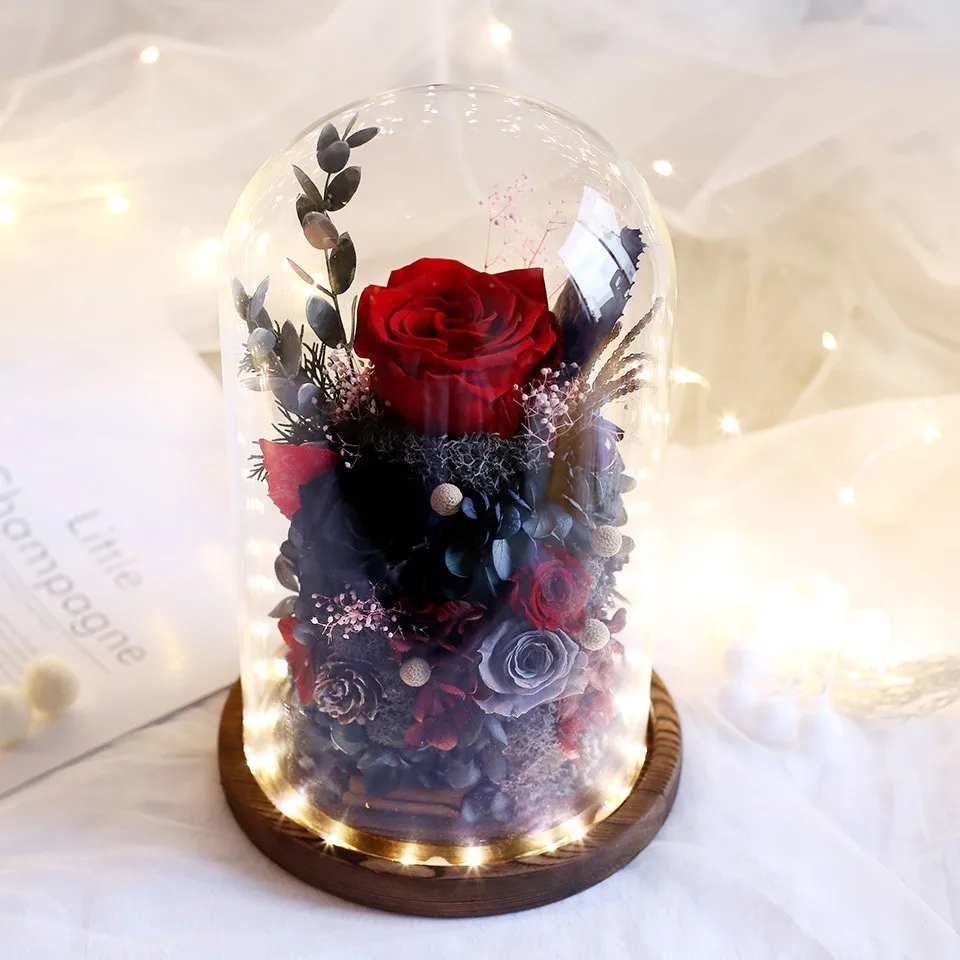 

Everlasting Artificial Dried Flower Beautiful Fresh Rose Mother's Day Girlfriend Birthday Home Decoration Gifts Box